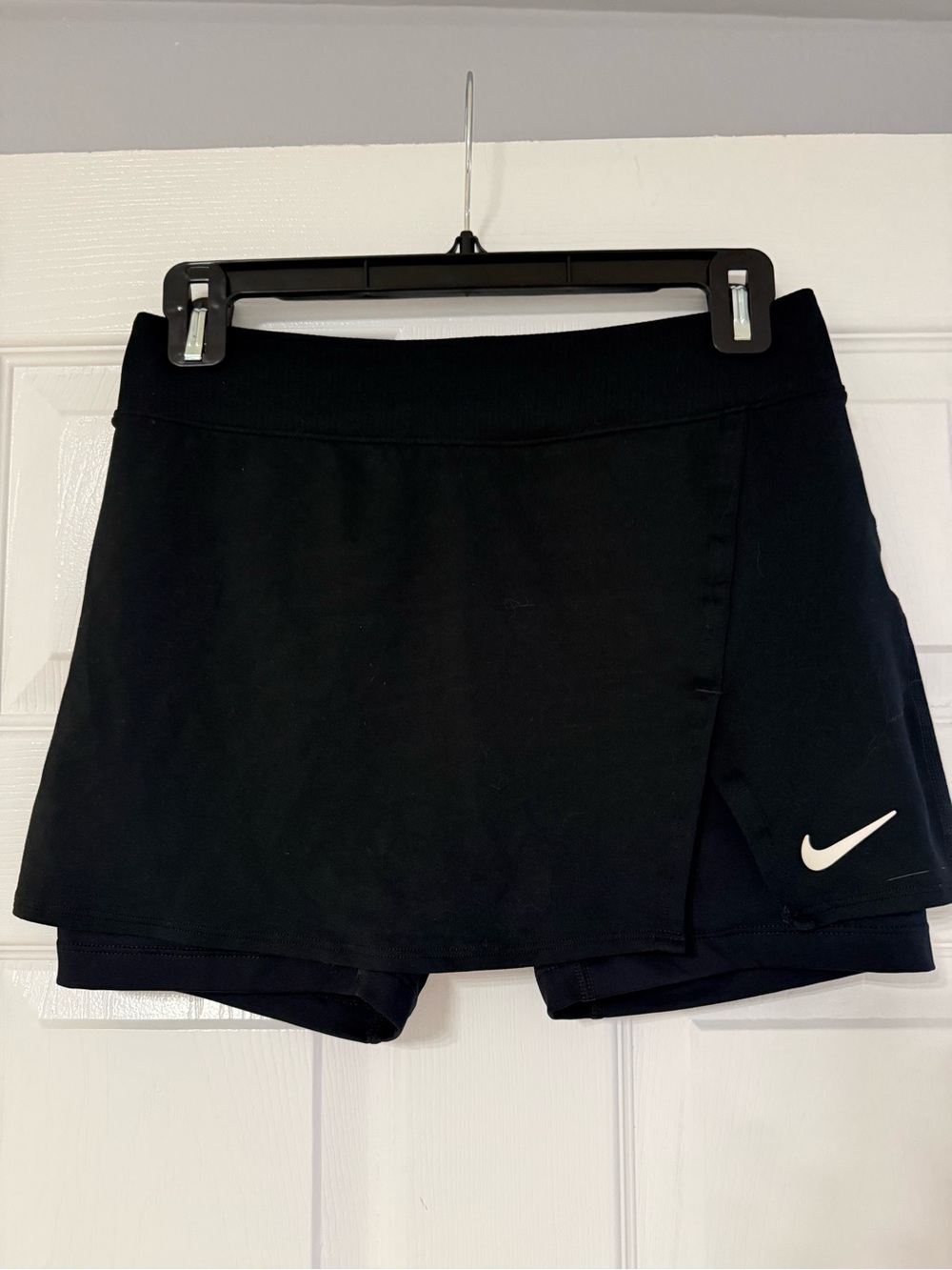 Nike Black Athletic Skort with White Swoosh